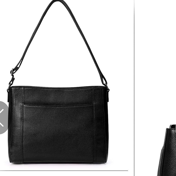 S-Zone Black leather large crossbody bag - Picture 4 of 8